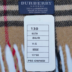 Lambswool Plaid Print Vintage Pre-Loved Scarf