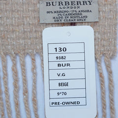 Merino Wool Plaid Print Vintage Pre-Loved Scarf