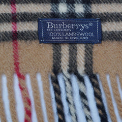Lambswool Plaid Print Vintage Pre-Loved Scarf