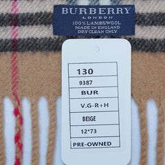 Lambswool Plaid Print Vintage Pre-Loved Scarf