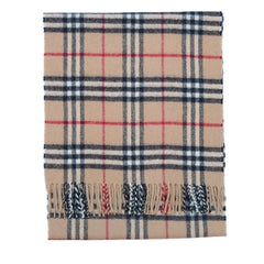 Lambswool Plaid Print Vintage Pre-Loved Scarf