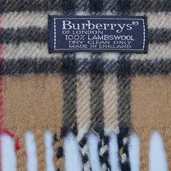 Lambswool Plaid Print Vintage Pre-Loved Scarf