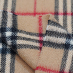 Lambswool Plaid Print Vintage Pre-Loved Scarf