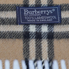 Lambswool Plaid Print Vintage Pre-Loved Scarf