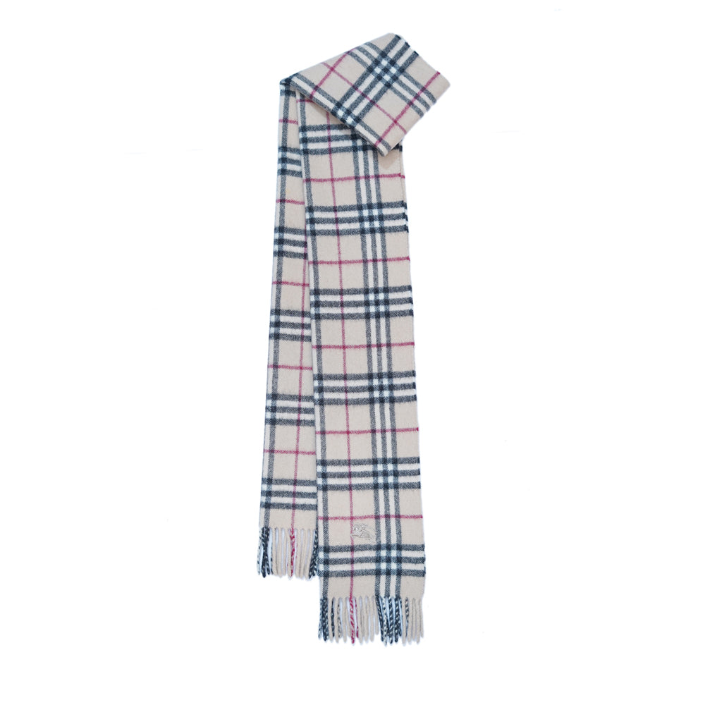 Lambswool Plaid Print Vintage Pre-Loved Scarf