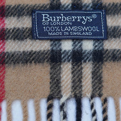 Lambswool Plaid Print Vintage Pre-Loved Scarf