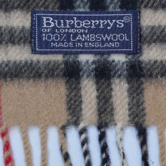 Lambswool Plaid Print Vintage Pre-Loved Scarf