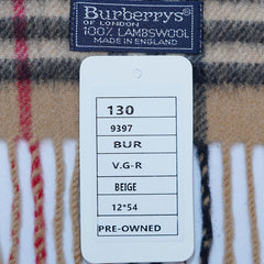 Lambswool Plaid Print Vintage Pre-Loved Scarf