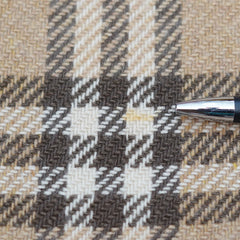 Cashmere/Wool Plaid Print Vintage Pre-Loved Scarf