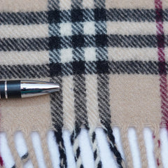 Lambswool Plaid Print Vintage Pre-Loved Scarf