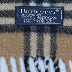 Lambswool Plaid Print Vintage Pre-Loved Scarf
