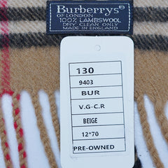 Lambswool Plaid Print Vintage Pre-Loved Scarf