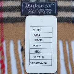 Lambswool Plaid Print Vintage Pre-Loved Scarf