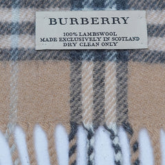 Lambswool Plaid Print Vintage Pre-Loved Scarf