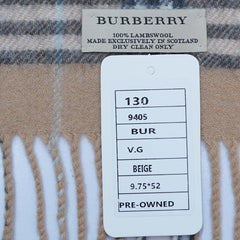 Lambswool Plaid Print Vintage Pre-Loved Scarf