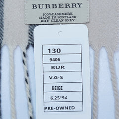 Cashmere Plaid Print Vintage Pre-Loved Scarf