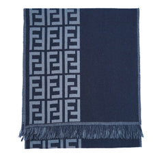 Fendi Authentic Wool FF Pattern Vintage Pre-Loved Scarf