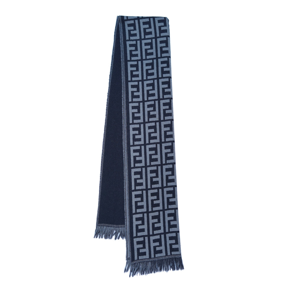Fendi Authentic Wool FF Pattern Vintage Pre-Loved Scarf