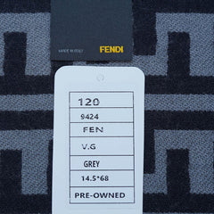 Fendi Authentic Wool FF Pattern Vintage Pre-Loved Scarf