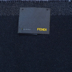 Fendi Authentic Wool Logo Pattern Vintage Pre-Loved Scarf