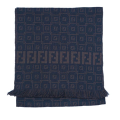 Fendi Authentic Wool FF Pattern Vintage Pre-Loved Scarf