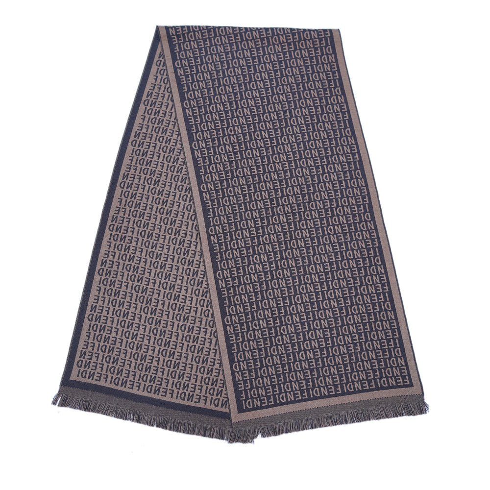 Wool Monogram Vintage Pre-Loved Scarf