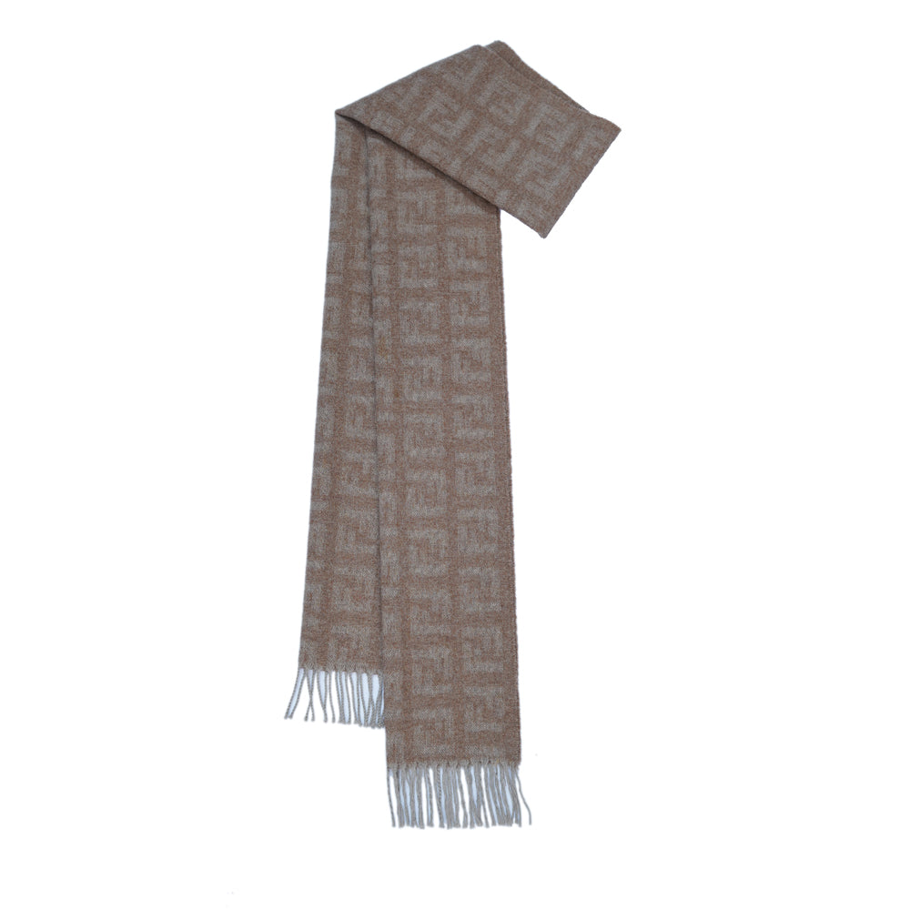 Fendi Authentic Wool FF Pattern Vintage Pre-Loved Scarf