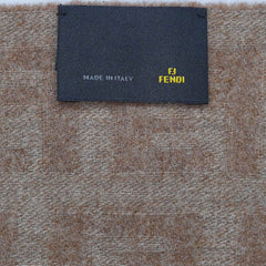 Fendi Authentic Wool FF Pattern Vintage Pre-Loved Scarf