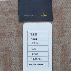 Fendi Authentic Wool FF Pattern Vintage Pre-Loved Scarf