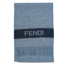 Fendi Authentic Wool Plain Vintage Pre-Loved Scarf