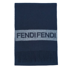 Fendi Authentic Wool Plain Vintage Pre-Loved Scarf