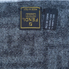 Fendi Authentic Wool FF Pattern Vintage Pre-Loved Scarf