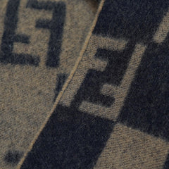 Fendi Authentic Wool FF Pattern Vintage Pre-Loved Scarf