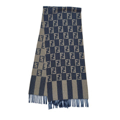 Fendi Authentic Wool FF Pattern Vintage Pre-Loved Scarf