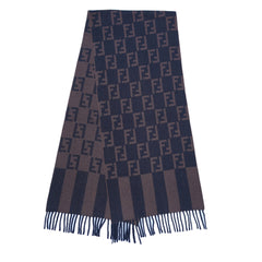 Fendi Authentic Wool FF Pattern Vintage Pre-Loved Scarf