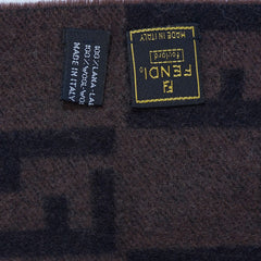 Fendi Authentic Wool FF Pattern Vintage Pre-Loved Scarf