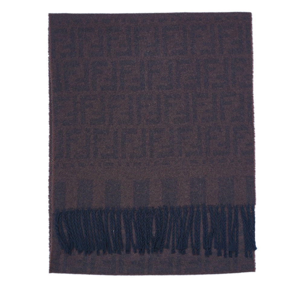 Fendi Authentic Wool FF Pattern Vintage Pre-Loved Scarf