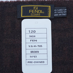 Fendi Authentic Wool FF Pattern Vintage Pre-Loved Scarf