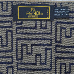 Fendi Authentic Wool FF Pattern Vintage Pre-Loved Scarf