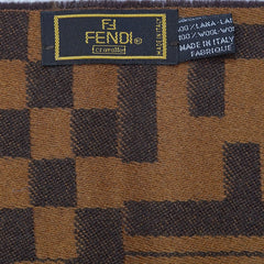 Fendi Authentic Wool FF Pattern Vintage Pre-Loved Scarf