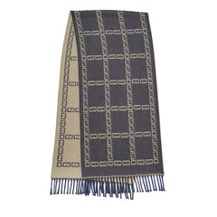 Fendi Authentic Wool FF Pattern Vintage Pre-Loved Scarf
