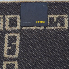 Fendi Authentic Wool FF Pattern Vintage Pre-Loved Scarf
