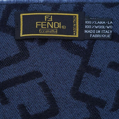 Fendi Authentic Wool FF Pattern Vintage Pre-Loved Scarf