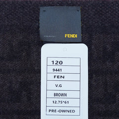 Fendi Authentic Wool FF Pattern Vintage Pre-Loved Scarf