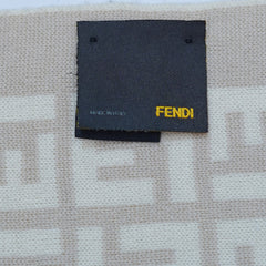Fendi Authentic Wool FF Pattern Vintage Pre-Loved Scarf