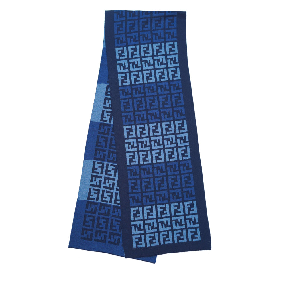 Fendi Authentic Wool FF Pattern Vintage Pre-Loved Scarf