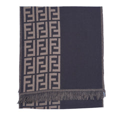 Fendi Authentic Wool FF Pattern Vintage Pre-Loved Scarf
