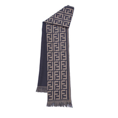Fendi Authentic Wool FF Pattern Vintage Pre-Loved Scarf