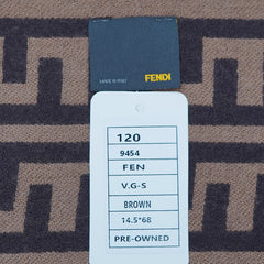 Fendi Authentic Wool FF Pattern Vintage Pre-Loved Scarf