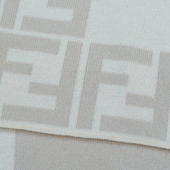 Fendi Authentic Wool FF Pattern Vintage Pre-Loved Scarf